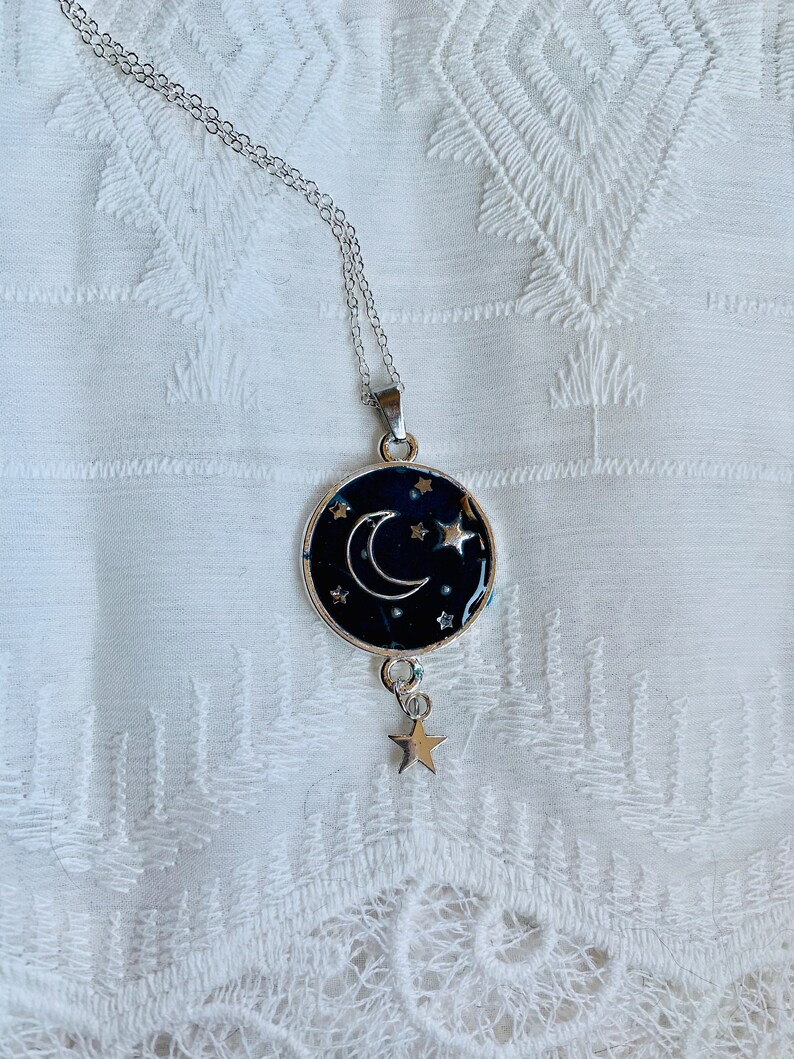 Celestial Moon and Star Pendant