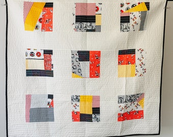 Handgemaakt Mickey Mouse-decor | Moderne Mickey Mouse-quilt |  Uniek Mickey-decor | Modern kraamcadeau | Moderne Mickey Baby