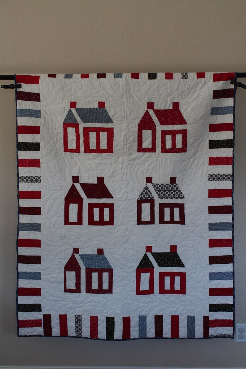 Handmade Americana Quilt Patriotic Decor Handmade Airbnb Decor 4th of