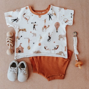 Circus Clothing Set | Take Me To The Circus | Toddler Shirt | Toddler Raw Hem Shirt | Gender Neutral Kid Clothing | Organic Kid Clothing |