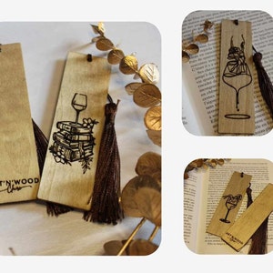 Marque-page Wine en bois