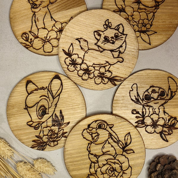 Sous-verre Disney en bois