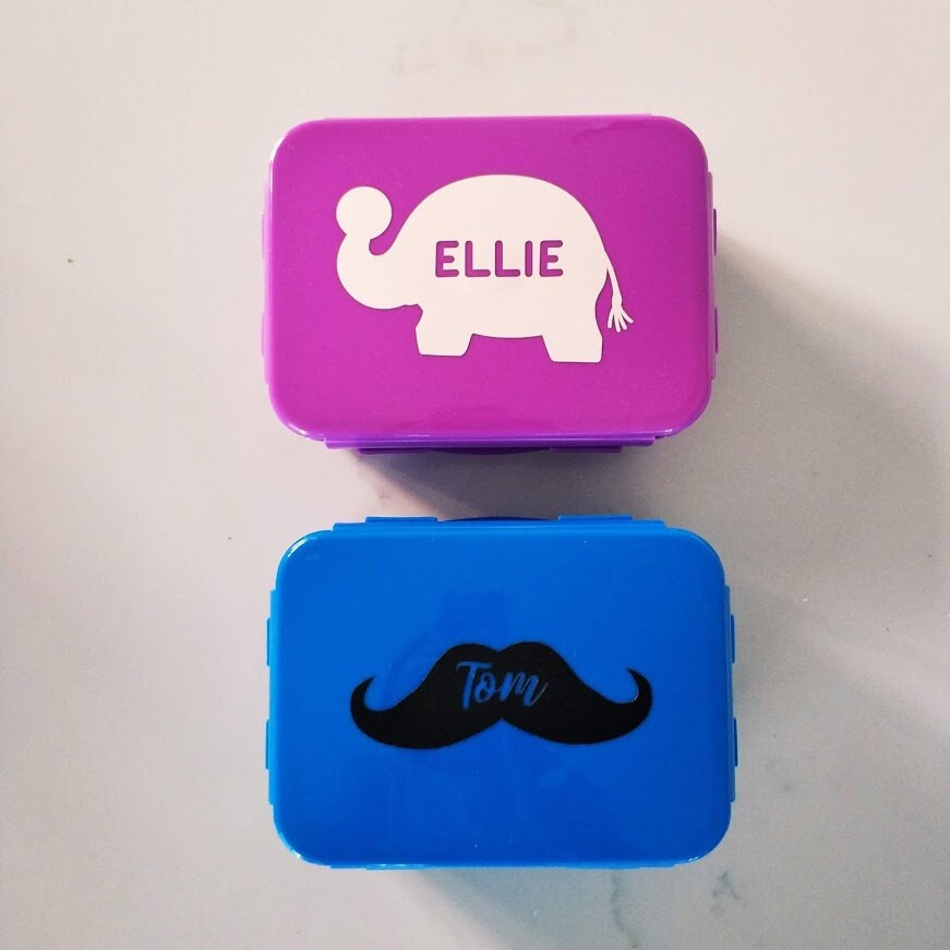 Personalised Lunch Box Name and Image Decal Vinyl Sticker Etsy