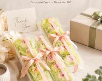 Small Gift Box with Marshmallow Tulips | Edible Flower Gift for Employees & Clients | Thank You Gift | Luxury Business Gift | Party Favors