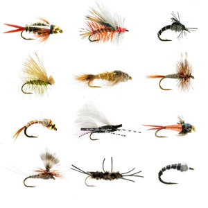 50 Vintage Fly Fishing Flies Tackle - Retro Fish Lours - Canadian