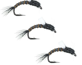 Midnight Thunder Emerger Fly: Trout Flies, Size 20 (3 Pack)