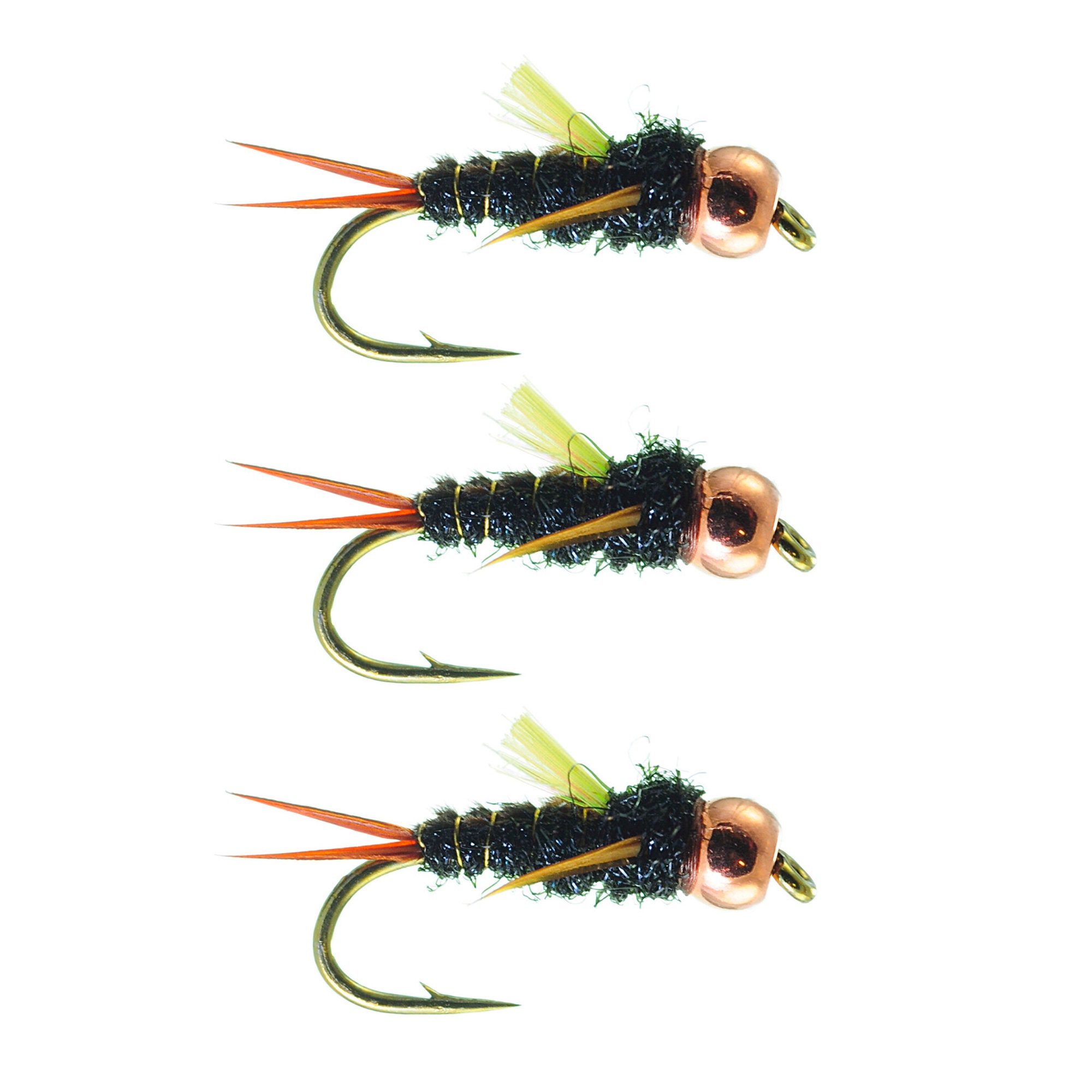 Fly Fishing Flies for Trout Black Prince Psycho Darklord Variant Prince  Nymph Bead Head Prince Nymph Fly 3 Pack of Lures 