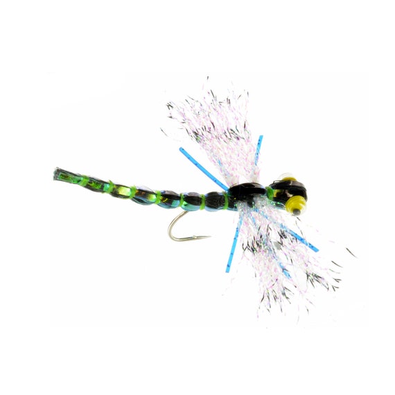 Dragonfly Dry Flies - Crystal Damsel Dragonfly - The Best Dry Fly Patterns  - Hand Tied Dry Fly Pattern - Attractor Dry Flies