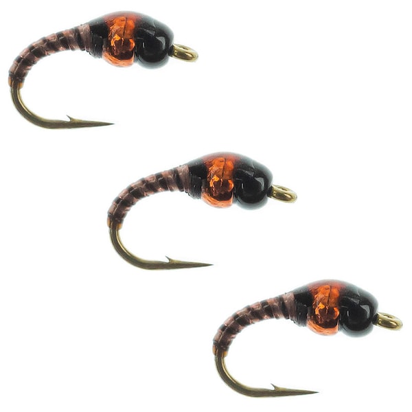 Fly Fishing Flies for Trout - Two Bit Tungsten Midge - Midge Fly Fishing Fly - Best Trout Flies - 3 Pack of Premium Fishing Lures