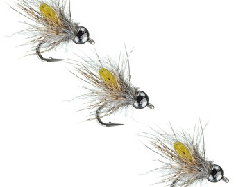 Kryptonite Caddis Trout Flies: Midge Emerger Fly Pattern - Hook Size 14 (3 Pack)