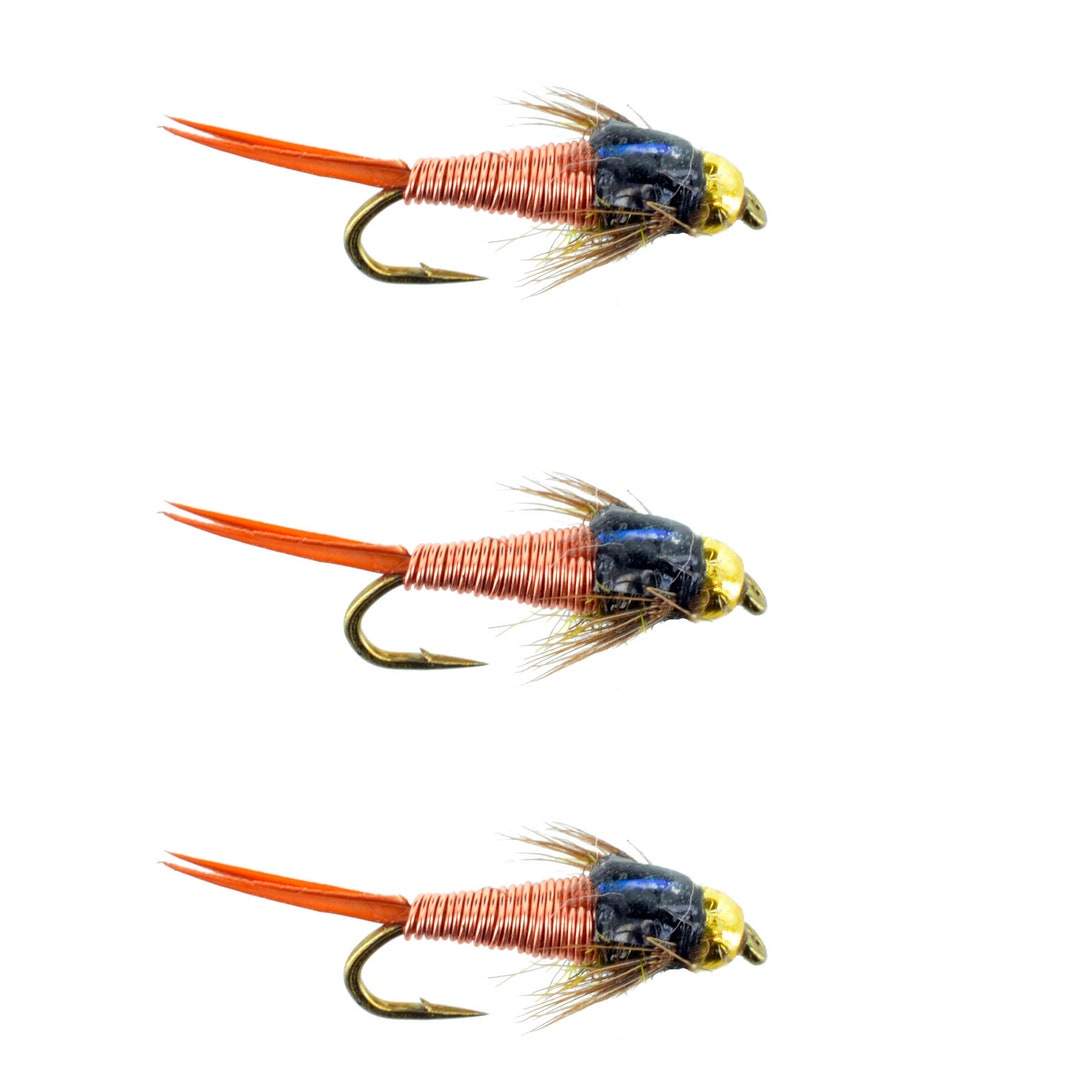Copper John Fly Fishing Pattern by Colorado Fly Supply Fly Fishing Nymphs and Bead Heads 3 Pack