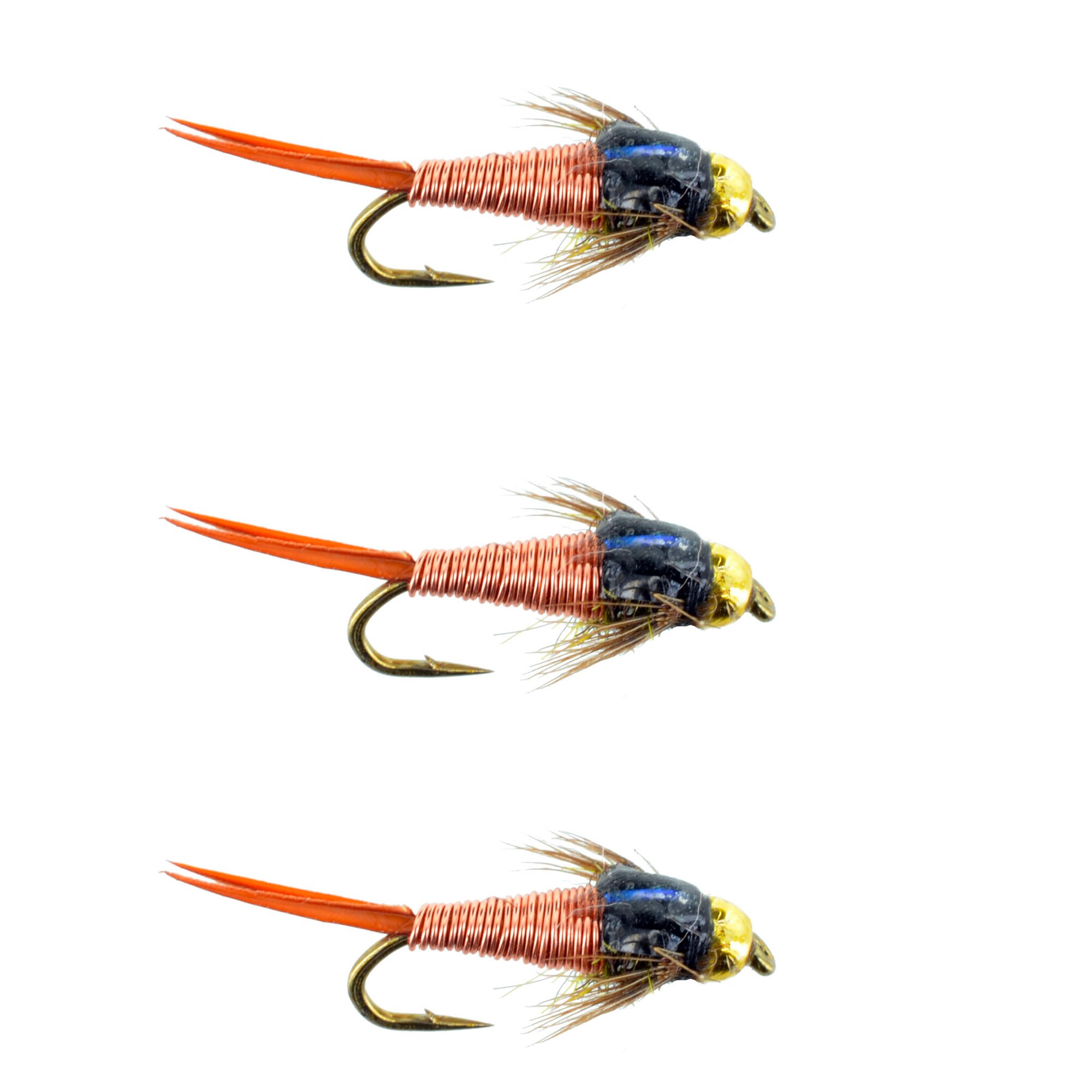 Caddis Nymph Trout Fishing Flies – 12 Pack – Mixed Sizes 10/12/14 – Soft Hackles – Troutflies UK