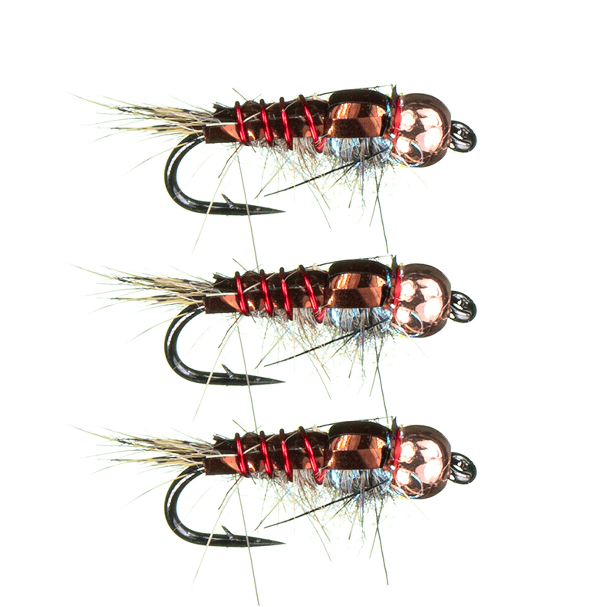 Fly Fishing Flies for Trout Tungsten Bronzeback Nymph Bead Head Flies and  Fishing Lures for Fishermen 3 Pack of Premium Flies 