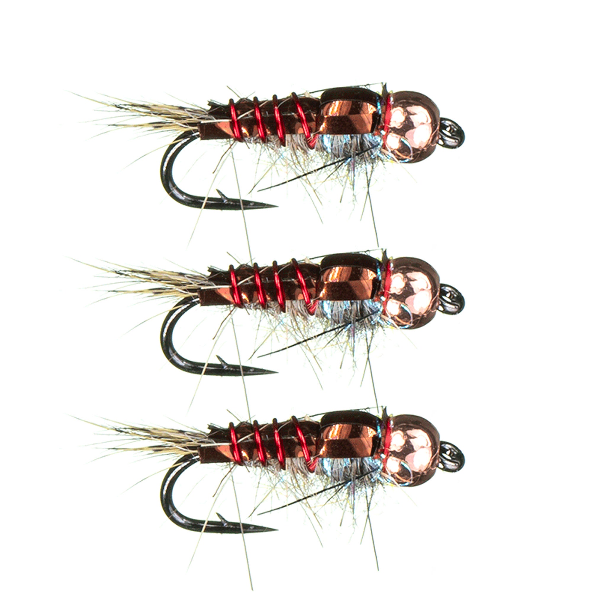 Black Ops Rainbow Warrior Midge Nymph Fly - 12 Flies - Mustad Signature Hook - Choose Size (Hook #18