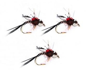 Higa's SOS Tungsten Nymph - Flies Fly Fishing Trout Flies - Fly Fishing Gifts for Men - 3 Pack of Premium Trout Flies