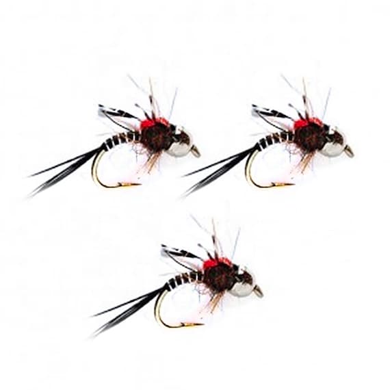 Higa's SOS Tungsten Nymph Flies Fly Fishing Trout Flies Fly Fishing Gifts  for Men 3 Pack of Premium Trout Flies 