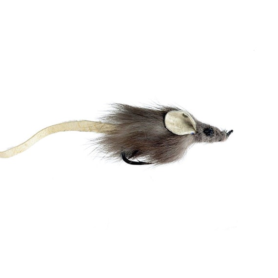 Rabbit Fur Mouse Streamer - Mouse Fishing Lure - Hand Tied Fly Fishing  Flies - Mouse Fly Pattern
