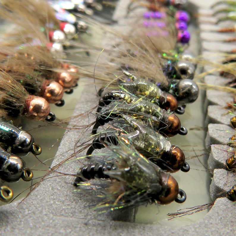 Premium Fly Assortment Fly Fishing Flies Hand Tied Flies Etsy