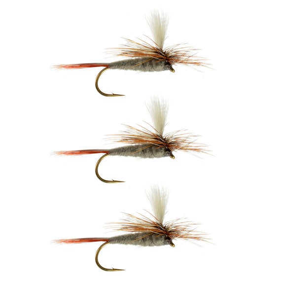 Parachute Adams Dry Fly Discount Flies to Fill Your Fly Box Parachute Dry  Files for Trout Fly Fishing Gift 3 Pack of Premium Flies 
