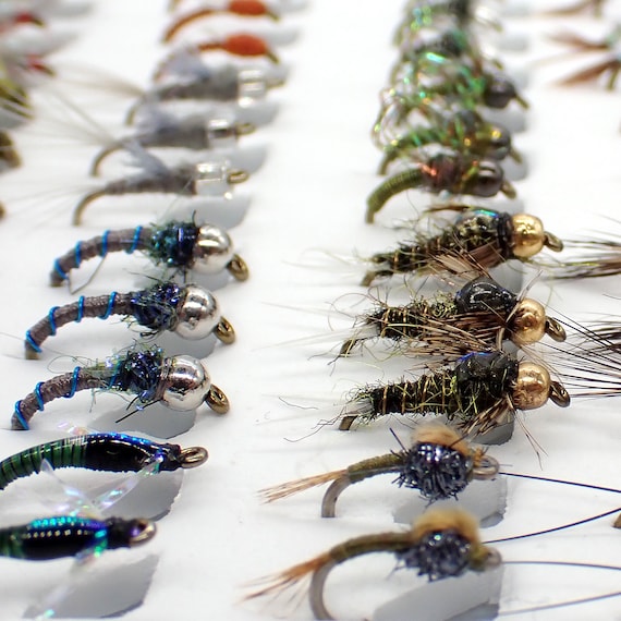 Fly Fishing Flies for Trout Two Bit Tungsten Midge Midge Fly Fishing Fly Best  Trout Flies 3 Pack of Premium Fishing Lures 