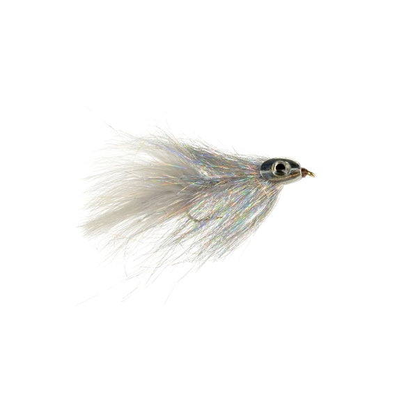 Trout Streamer - Fish Skull Sparkle Minnow Silver - Streamer Patterns -  Hand Tied Flies Trout Lure Fly Fishing Gifts