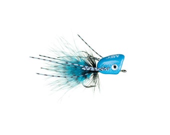 Leurre de pêche Fred Arbogast Hula Popper vintage avec jupe