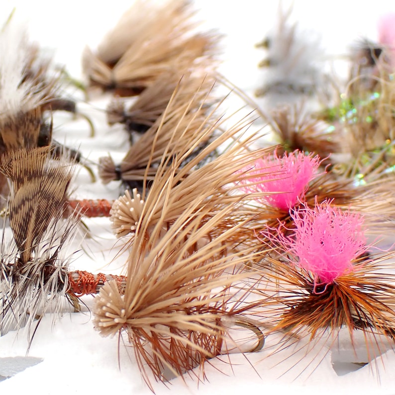 Trout Flies Assortment Fly Fishing Flies Hand Tied Flies for Fishing Trout Fathers Day Gifts for Men Fly Fishing Gifts image 5