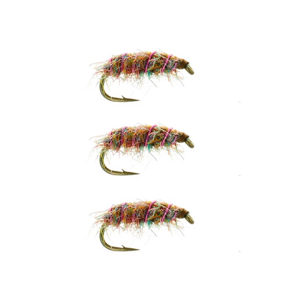 Pocket Lint Sow Bug Trout Fishing Fly Lure Nymph Fly Patterns Sowbug and  Scud Fly Patterns Fisherman Gift 3 Pack of Flies 