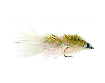 Streamer Pattern - Shimmer Minnow Olive - Fly Fishing Trout Streamer Fisherman Gift for Men Fishing Flies