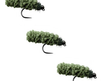 The Best Mop Fly - Mop Fly 2.0 - Fly Fishing Flies - Hand Tied Fly Pattern - Great Fly Fishing Gifts for Men - 3 pack of Mop Flies