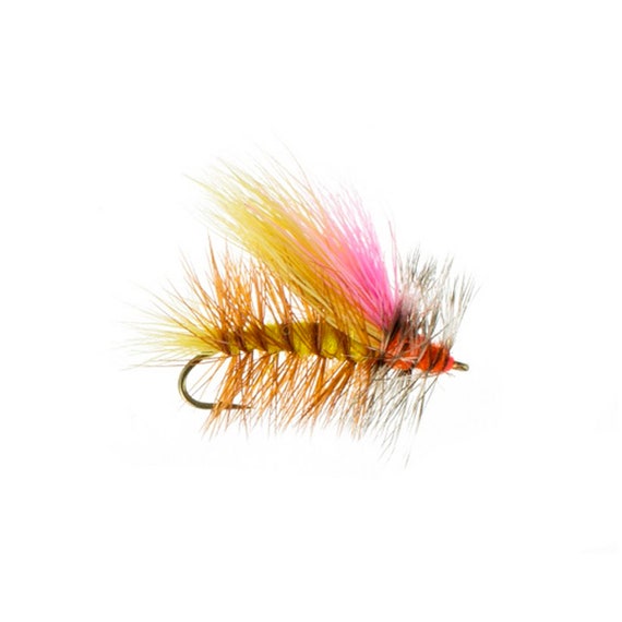 Dry Fly Attractor Psycho Stimulator Pink Yellow Dry Flies for Trout Fishing Best  Dry Fly Patterns 3 Pack of Premium Dry Flies 
