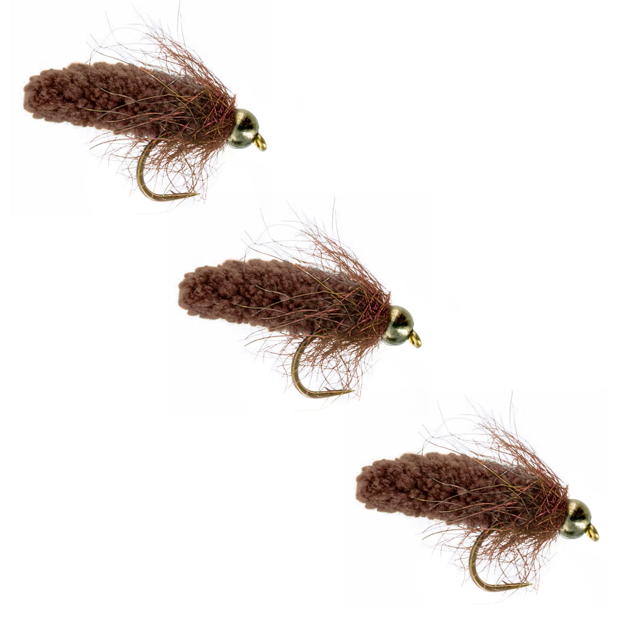 Buy Fly Fishing Flies Chocolate Mop Fly Handmade Lures Nymph