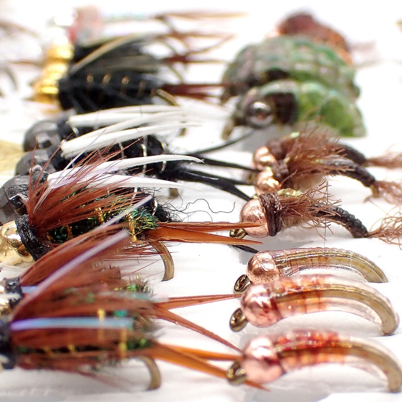 Trout Flies Assortment Fly Fishing Flies Hand Tied Flies for Fishing Trout Fathers Day Gifts for Men Fly Fishing Gifts image 2