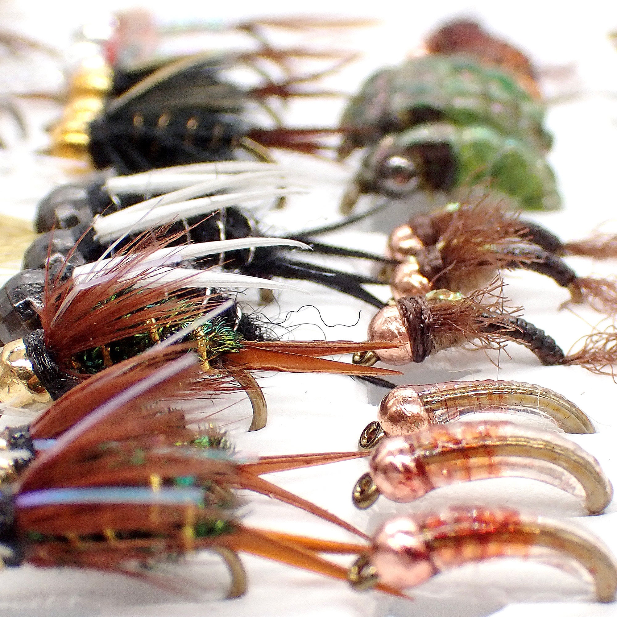 Mini Set 16 Mouches Sèches Sulcifly - Tailles Mixtes, Pêche à La Mouche Truite