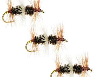 Double Renegade Dry Fly - Fly Fishing Flies for Fly Fishing - Attractor Dry Flies - 3 Pack of Premium Trout Flies
