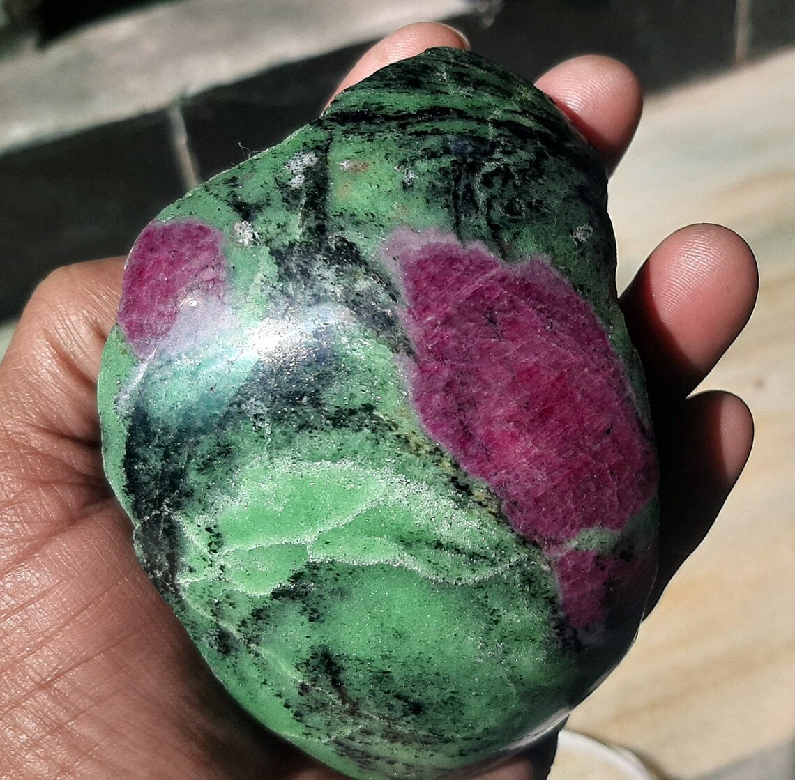 Ruby zoisite One Side Polished Rough Ruby zoisite Etsy