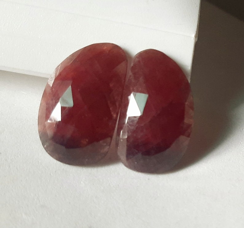 AAA quality wonder Sapphire rose Cut Faceted 23x14x5mm approx fancy Shape 34 Cts GS43.