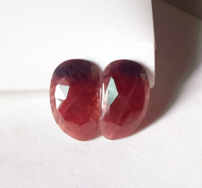 AAA quality wonder Sapphire rose Cut Faceted 23x14x5mm approx fancy Shape 34 Cts GS43.