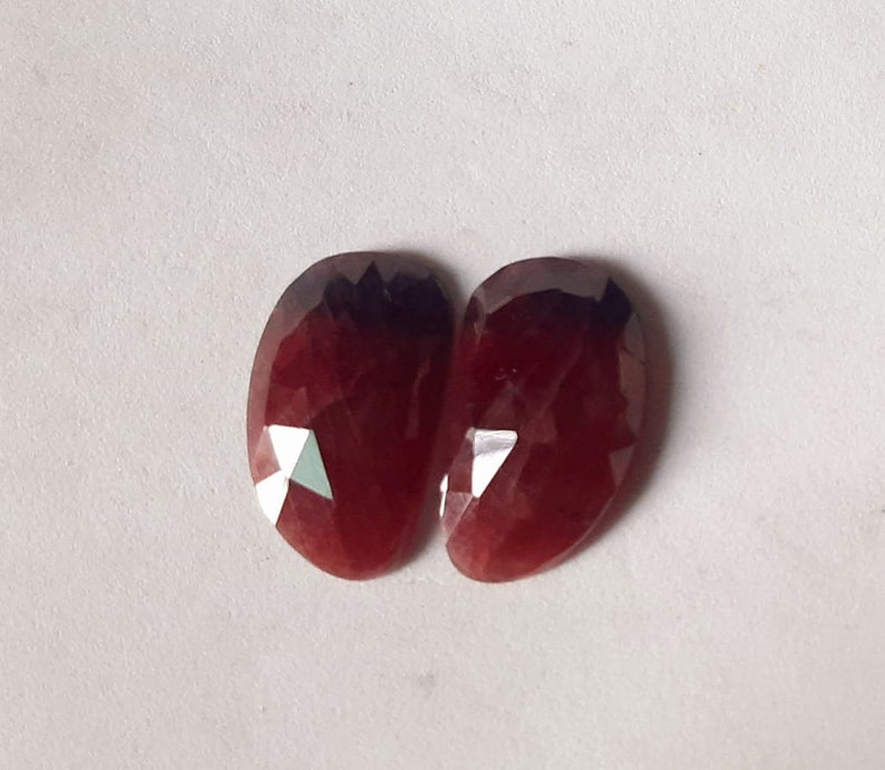 AAA quality wonder Sapphire rose Cut Faceted 23x14x5mm approx fancy Shape 34 Cts GS43.