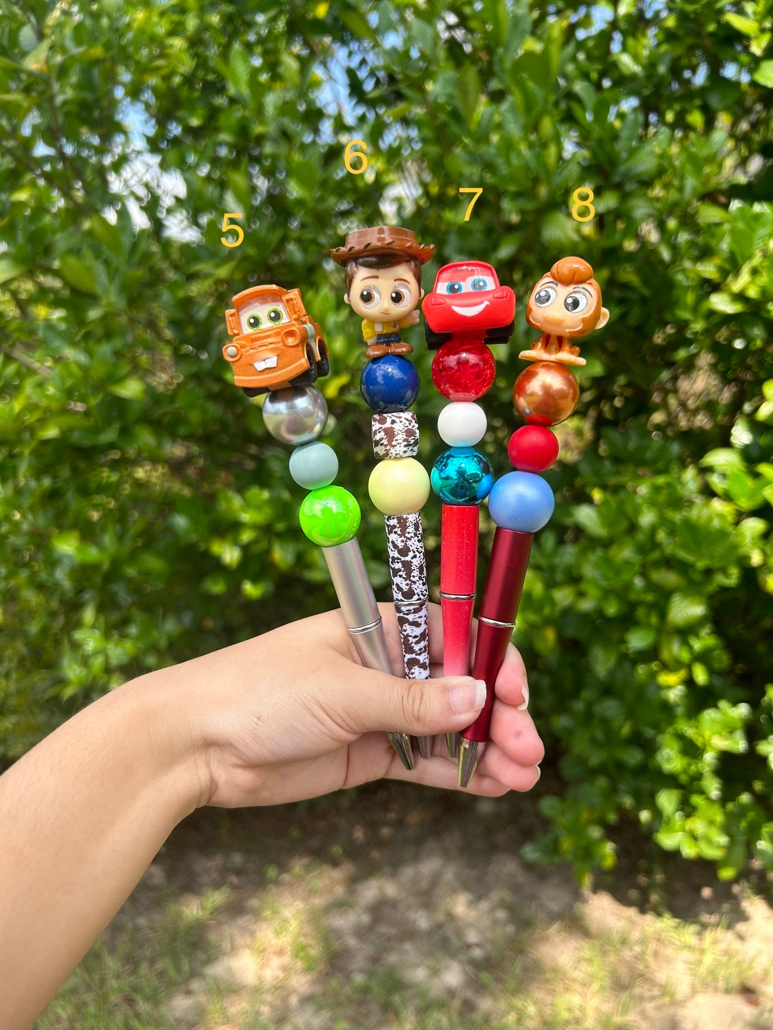 Line Character Topper Cute Custom Character Pen Toppers - Etsy