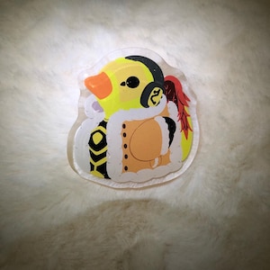 Hawks ducky epoxy glitter pin