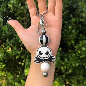 Spooky bones silicone keychain