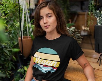 Retro Vintage T-Shirt, Vegan Birthday, Vegan Fashion, Vegan Tee, Vegan Clothing, Vegan Apparel, Soft Bella + Canvas Short-Sleeve Unisex Tee