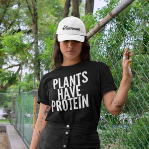 Hummus Vegan Dad Hat, Vegan Fashion, Vegan Baseball Cap, Vegan Apparel, Embroidered Buckle Strap Back Adjustable Unisex Cotton Hat