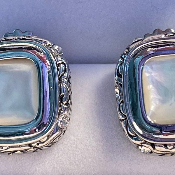 Vintage Mother of Pearl Pierced Earrings