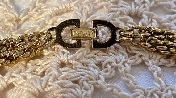 Vintage Christian Dior Black Enamel Double Crysta… - image 6