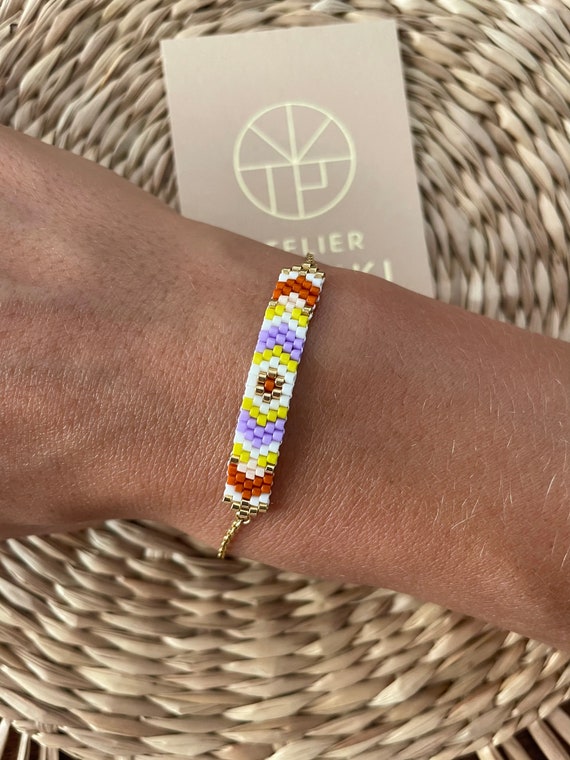 Lina woven bead bracelet - jewelry gift