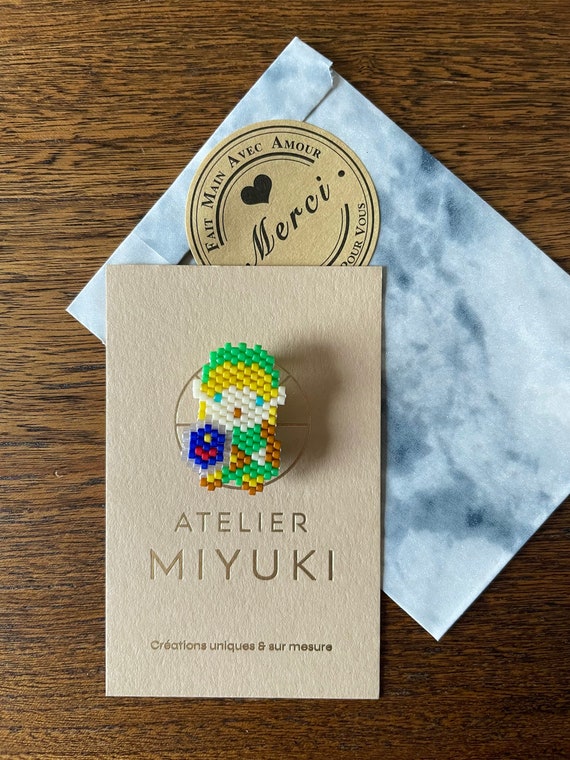 Zelda Link brooch - pearl jewelry gift