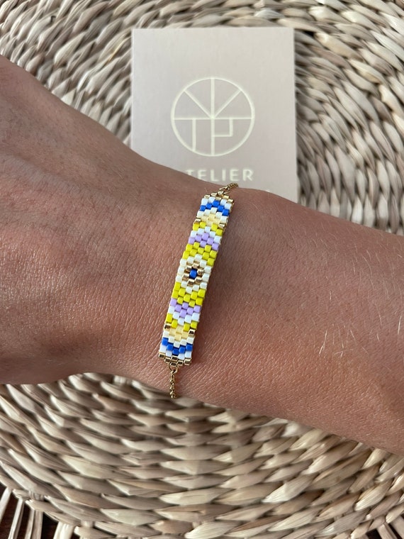 Aurelie woven pearl bracelet - gift jewelry