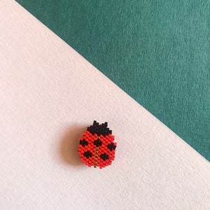 Ladybug brooch - pearl jewelry gift